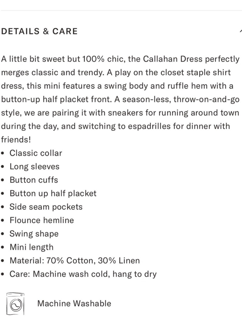 Tuckernuck Callahan Light Blue chambray Long-Sleeve Shirt Dress ruffle hem xs - Picture 12 of 15